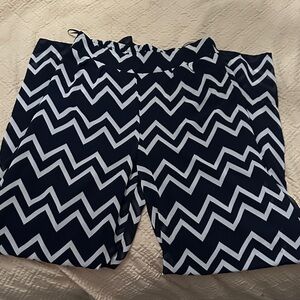 Blue and White Chevron Pant and Tank Top set